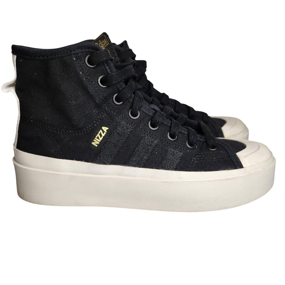 ADIDAS Originals Nizza Bonega Mid‎ Sneakers Womens 7.5 Black White GZ4295